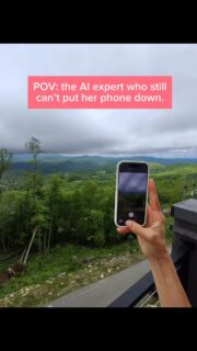 POV: the AI expert who still can’t put her phone down.

I took this video on my AI glasses.

Which means I stood on a mountaintop, hands free, fully present, and STILL reached for my phone out of habit.

The tools keep getting smarter. Our nervous systems are still catching up.

If you want AI to actually give you your time back, you have to let it. You actually have to leave your phone in your pocket. You have to break your bad habits. That is the part nobody talks about.

#theAIgap #womeninAI #womenapplyingAI #executivepresence #workingmoms